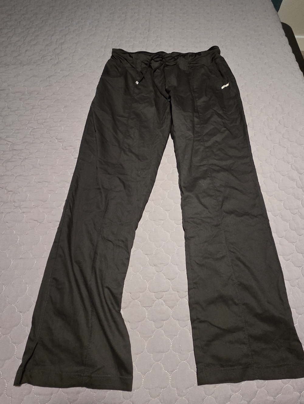 Grey's Anatomy Black Active Scrub Bottoms by Barco Size Large Tall